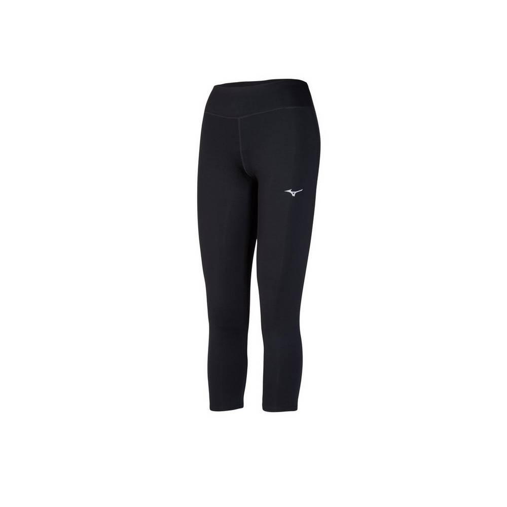 Damske Legíny Mizuno 3/4 Length Čierne Vypredaj MQKP43710